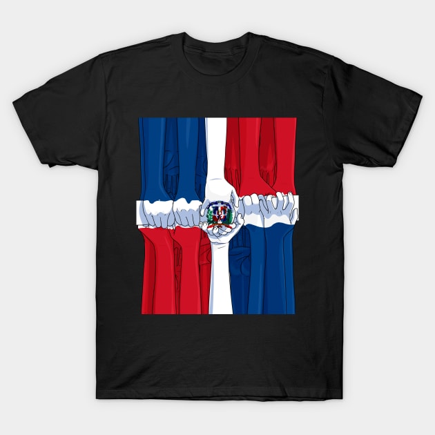 Dominican Republic Hands Dominicano Pride DR Flag T-Shirt by Noseking